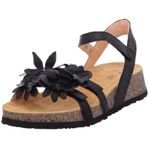 Think! Damen KOAK chromfrei gegerbte nachhaltige Sandale, SCHWARZ 0000 Think! Damen KOAK chromfrei gegerbte nachhaltige Sandale, SCHWARZ 0000