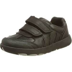 Clarks Flickor Rex Stride T sneakers, Svart läder 25.5 EU Clarks Flickor Rex Stride T sneakers, Svart läder 25.5 EU