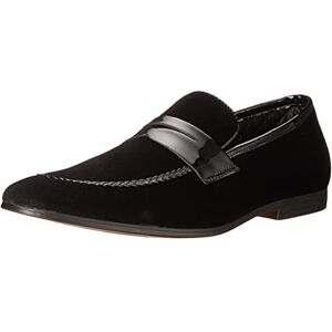 Steve Madden Men's Crescent Penny Loafer, Black Velvet, 9 Steve Madden Men's Crescent Penny Loafer, Black Velvet, 9