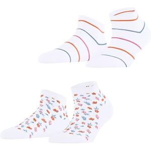 ESPRIT Blommor och ränder 2-pack W SN Baumwolle Kurz Gemustert Gymnastikstrumpor, vit vit 2000, 35–38 (2 pack) dam ESPRIT Blommor och ränder 2-pack W SN Baumwolle Kurz Gemustert Gymnastikstrumpor, vit vit 2000, 35–38 (2 pack) dam