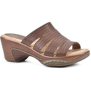 WHITE MOUNTAIN Dam Valora kil sandal, brun/vävd, 7,5 UK WHITE MOUNTAIN Dam Valora kil sandal, brun/vävd, 7,5 UK