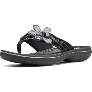 Clarks Brinkley Flora Flip-Flop för kvinnor, Svart patent, 35 EU Clarks Brinkley Flora Flip-Flop för kvinnor, Svart patent, 35 EU