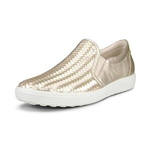 ECCO Women's Soft 7 Woven Slip on 2.0 Sneaker, Pure White Gold, 8-8.5 ECCO Women's Soft 7 Woven Slip on 2.0 Sneaker, Pure White Gold, 8-8.5