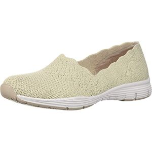 Skechers Seager-Stat Damloafer, vågformad hälkappa, konstruerad Skech-Knit slip on, klassisk passform, Naturligt, 37.5 EU Skechers Seager-Stat Damloafer, vågformad hälkappa, konstruerad Skech-Knit slip on, klassisk passform, Naturligt, 37.5 EU