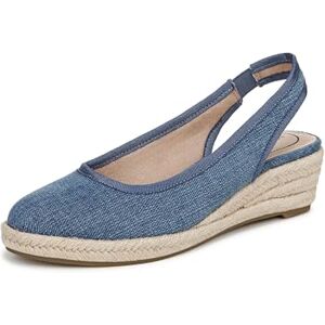 LifeStride dam Kayden kil sandal, Blå denim, 38.5 EU LifeStride dam Kayden kil sandal, Blå denim, 38.5 EU