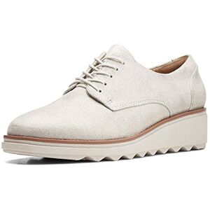 Clarks dam sharon kristall oxford, Silvermetalliskt läder, 38 EU Clarks dam sharon kristall oxford, Silvermetalliskt läder, 38 EU