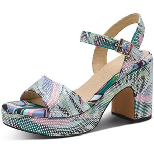 MARCO TOZZI dam 2–28399-46 sandal med klack, grön multi, 36 EU MARCO TOZZI dam 2–28399-46 sandal med klack, grön multi, 36 EU