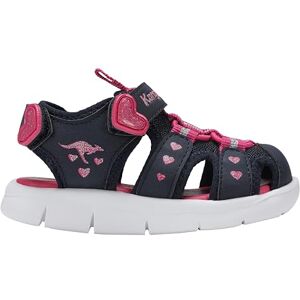 KangaROOS Unisex barn, K-minisandal, Dk marinblå tusensköna rosa, 24 EU KangaROOS Unisex barn, K-minisandal, Dk marinblå tusensköna rosa, 24 EU