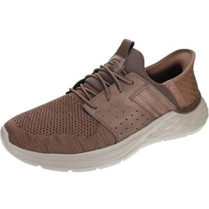 Skechers herr Garner Newick Slip-On, Mörkbrun syntetisk textil, 39.5 EU Skechers herr Garner Newick Slip-On, Mörkbrun syntetisk textil, 39.5 EU