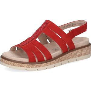 CAPRICE Damen 9-28752-46, platta sandaler för kvinnor, röd mocka, 38 EU CAPRICE Damen 9-28752-46, platta sandaler för kvinnor, röd mocka, 38 EU