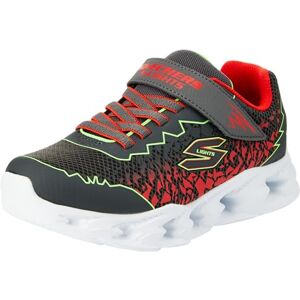 Skechers Pojke pojkar sneakers, Träkol syntetisk lime röd trim, 10.5 UK Skechers Pojke pojkar sneakers, Träkol syntetisk lime röd trim, 10.5 UK