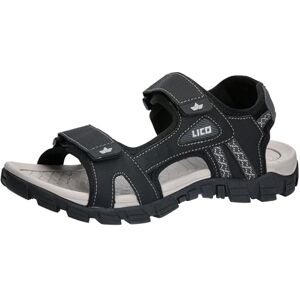 Lico Unisex Lealman V-sandaler, svart/grå, 43 EU, Svart grå, 43 EU Lico Unisex Lealman V-sandaler, svart/grå, 43 EU, Svart grå, 43 EU