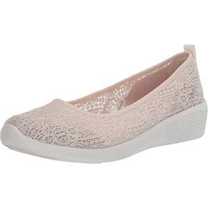 Skechers Arya Airy Days damskor med slip-on, Naturlig virkning av vit trim, 36 EU Skechers Arya Airy Days damskor med slip-on, Naturlig virkning av vit trim, 36 EU
