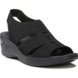 BZees Dam dubbel upp kil sandal, Svart stickad, 37 EU BZees Dam dubbel upp kil sandal, Svart stickad, 37 EU