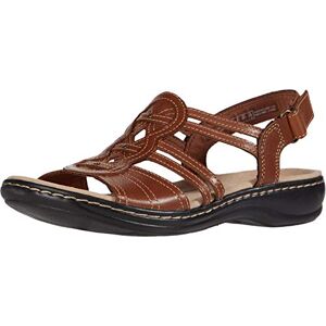 Clarks womens Leisa Janna Sandal, Tan Leather, 12 Wide US Clarks womens Leisa Janna Sandal, Tan Leather, 12 Wide US