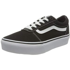 Vans Flicka Ward plattform kanvas sneaker, Canvas svart vit, 31.5 EU Vans Flicka Ward plattform kanvas sneaker, Canvas svart vit, 31.5 EU