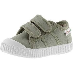 victoria Unisex Baby Basket Lona Dos Velcros krypskor, ALOE, 18 EU victoria Unisex Baby Basket Lona Dos Velcros krypskor, ALOE, 18 EU