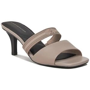 Tommy Hilfiger Sportig lädersandal med mule-klack för kvinnor, Slät brungrå, 39 EU Tommy Hilfiger Sportig lädersandal med mule-klack för kvinnor, Slät brungrå, 39 EU