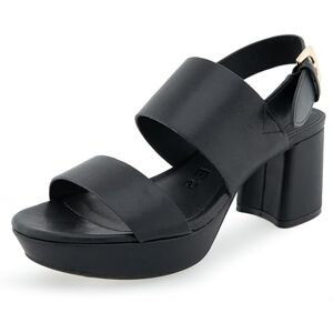 Aerosoles Women's CAMILIA Heeled Sandal, Black PU, 7 Wide Aerosoles Women's CAMILIA Heeled Sandal, Black PU, 7 Wide
