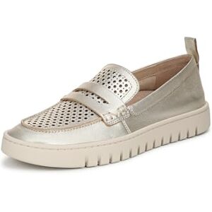 Vionic Uptown Perf platta loafers för kvinnor, Guld läder, 41 EU Vionic Uptown Perf platta loafers för kvinnor, Guld läder, 41 EU