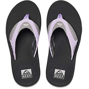 REEF Fanning Damsandaler med flasköppnare, flip-flops med valvstöd, hållbar yttersula, vattentåliga, Grått/lila, 12 REEF Fanning Damsandaler med flasköppnare, flip-flops med valvstöd, hållbar yttersula, vattentåliga, Grått/lila, 12