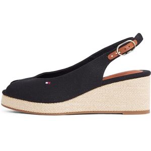 Tommy Hilfiger kvinnors flagga mitten kil Espad slingback Fw0fw08595 Espadrillos, Svart, 36 EU Tommy Hilfiger kvinnors flagga mitten kil Espad slingback Fw0fw08595 Espadrillos, Svart, 36 EU