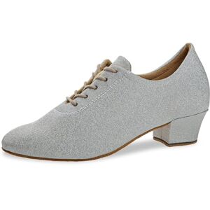 Diamant dam tränare dansskor 199-034-002 – glitter silver – 3,7 cm blockklack – sulor av råläder – tillverkad i Tyskland, silver, 36 EU Diamant dam tränare dansskor 199-034-002 – glitter silver – 3,7 cm blockklack – sulor av råläder – tillverkad i Tyskland, silver, 36 EU