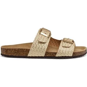 Geox Damer D BRIONIA L platt sandal, LT Gold, 36 EU Geox Damer D BRIONIA L platt sandal, LT Gold, 36 EU