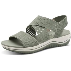 Jana dam COSHY kil/platt sand 8-28768-42 sandal med klack, SAGE, 39 EU Jana dam COSHY kil/platt sand 8-28768-42 sandal med klack, SAGE, 39 EU