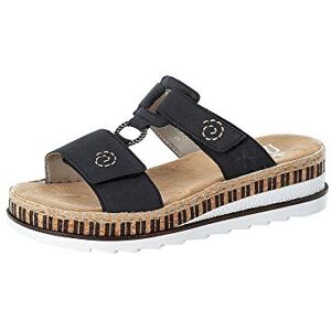 Rieker Dampantoletter V79N2, kvinnor slip-on, blå, 39 EU Rieker Dampantoletter V79N2, kvinnor slip-on, blå, 39 EU