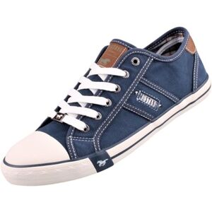 MUSTANG 4058305, låga sneakers för män, Blå 841 jeansblå, 44 EU MUSTANG 4058305, låga sneakers för män, Blå 841 jeansblå, 44 EU