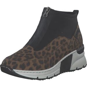 Rieker N6352-90 slip-on stövlar textil och syntet dam i brun kombi, Brunkombi, 40 EU Rieker N6352-90 slip-on stövlar textil och syntet dam i brun kombi, Brunkombi, 40 EU