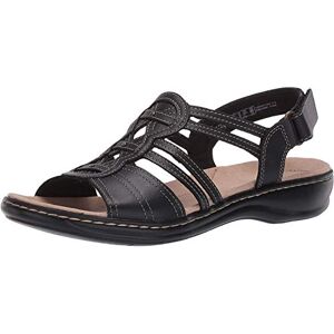 Clarks womens Leisa Janna Sandal, Black Leather, 8.5 Narrow US Clarks womens Leisa Janna Sandal, Black Leather, 8.5 Narrow US