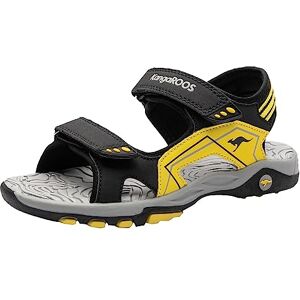 KangaROOS Unisex barn K-Everest sandal, Jet svart solgul, 28 EU KangaROOS Unisex barn K-Everest sandal, Jet svart solgul, 28 EU