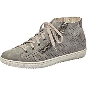 Rieker Kvinnor Frühjahr/Sommer L9427 låga sneakers, Gris Smoke Schwarz, 38 EU Rieker Kvinnor Frühjahr/Sommer L9427 låga sneakers, Gris Smoke Schwarz, 38 EU