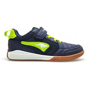 KangaROOS Unisex barn K5-Flow Ev sneakers, Dk marinblå lime, 25 EU KangaROOS Unisex barn K5-Flow Ev sneakers, Dk marinblå lime, 25 EU