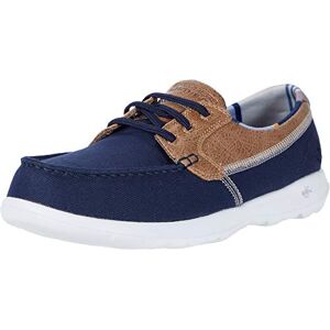 Skechers dam Go Walk Lite-136070 båtsko, Marinblå textil trim, 38.5 EU Skechers dam Go Walk Lite-136070 båtsko, Marinblå textil trim, 38.5 EU