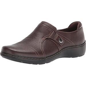 Clarks Cora Poppy Loafer för kvinnor, Mörkbrun tumlad, 41.5 EU bred Clarks Cora Poppy Loafer för kvinnor, Mörkbrun tumlad, 41.5 EU bred
