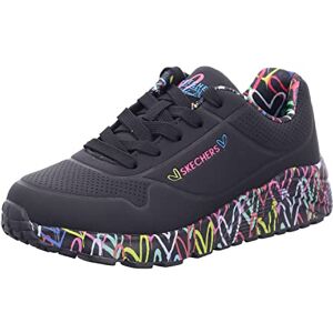 Skechers Uno Lite Lovely LuvSneaker för flickor, Svart syntetisk multi trim, 12.5 UK Child Skechers Uno Lite Lovely LuvSneaker för flickor, Svart syntetisk multi trim, 12.5 UK Child