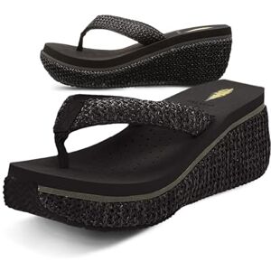 VOLATILE Dam Island kil sandal svart storlek: 8 UK VOLATILE Dam Island kil sandal svart storlek: 8 UK