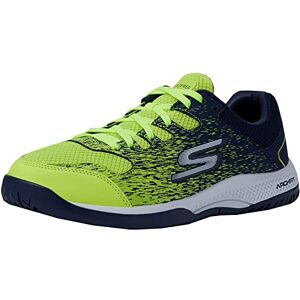 Skechers Herren Viper Court Pickleball Sneaker, Gult syntetiskt nät marinblå trim, 47 EU Skechers Herren Viper Court Pickleball Sneaker, Gult syntetiskt nät marinblå trim, 47 EU