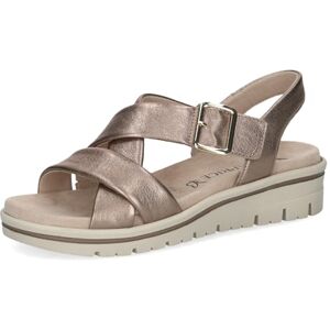 CAPRICE Damer 9-28750-46 platta sandaler, taupe METALLIC, 39 EU bred CAPRICE Damer 9-28750-46 platta sandaler, taupe METALLIC, 39 EU bred