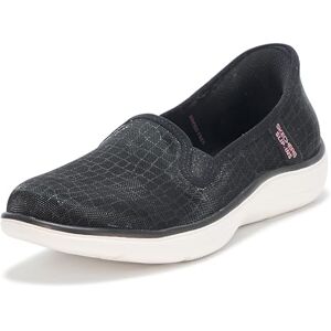 Skechers Dam On-The-Go Flex-Strålande ormtryck Skimmer Handfri Slip-ins Loafer Platt, Svart/roséguld, 40 EU Skechers Dam On-The-Go Flex-Strålande ormtryck Skimmer Handfri Slip-ins Loafer Platt, Svart/roséguld, 40 EU