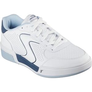 Skechers herr Viper Court Classic sneakers, Vitt läder/syntetisk/textil/blå kant, 8 UK, Vitt läder syntetisk textil blå trim, 42 EU Skechers herr Viper Court Classic sneakers, Vitt läder/syntetisk/textil/blå kant, 8 UK, Vitt läder syntetisk textil blå trim, 42 EU