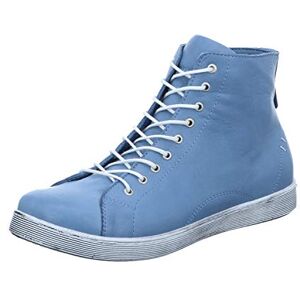 Andrea Conti dam hög topp sneakers snörning läder dynamisk 0341500, blå, 36 EU Andrea Conti dam hög topp sneakers snörning läder dynamisk 0341500, blå, 36 EU