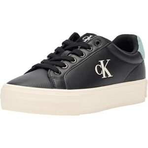 Calvin CK JEANS Dam Bold Vulc FLATF Low LTH ML YW0YW01669 sneakers, svart (svart/blå surf/krämig vit), 4 UK, Svart svart blå surf krämig vit, 4 Calvin CK JEANS Dam Bold Vulc FLATF Low LTH ML YW0YW01669 sneakers, svart (svart/blå surf/krämig vit), 4 UK, Svart svart blå surf krämig vit, 4
