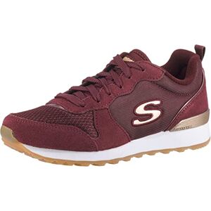 Skechers dam Og 85 Gold'n Gurl Sneakers, Vinröd mocka nylon nät ros guld trim, 40 EU Skechers dam Og 85 Gold'n Gurl Sneakers, Vinröd mocka nylon nät ros guld trim, 40 EU