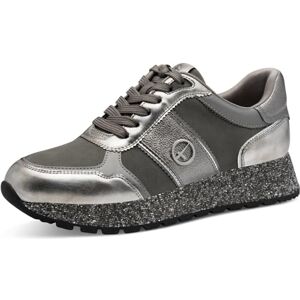 Tamaris dam låga sneakers, dam halvskor, utbytbar fotbädd, komfort foder, Silver glam, 40 EU Tamaris dam låga sneakers, dam halvskor, utbytbar fotbädd, komfort foder, Silver glam, 40 EU