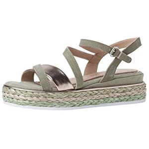 MARCO TOZZI Dam av Guido Maria Kretschmer 2-2-88704-26 läder platt sandal, mosskam, 39 EU MARCO TOZZI Dam av Guido Maria Kretschmer 2-2-88704-26 läder platt sandal, mosskam, 39 EU