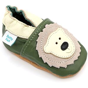 Dotty Fish Baby- och småbarnsskor med mjuk sula. Barfota läderskor för första gången, lätta och flexibla. Halkfri sula, resår i vristen, unisex Björn 0-6 månader Dotty Fish Baby- och småbarnsskor med mjuk sula. Barfota läderskor för första gången, lätta och flexibla. Halkfri sula, resår i vristen, unisex Björn 0-6 månader